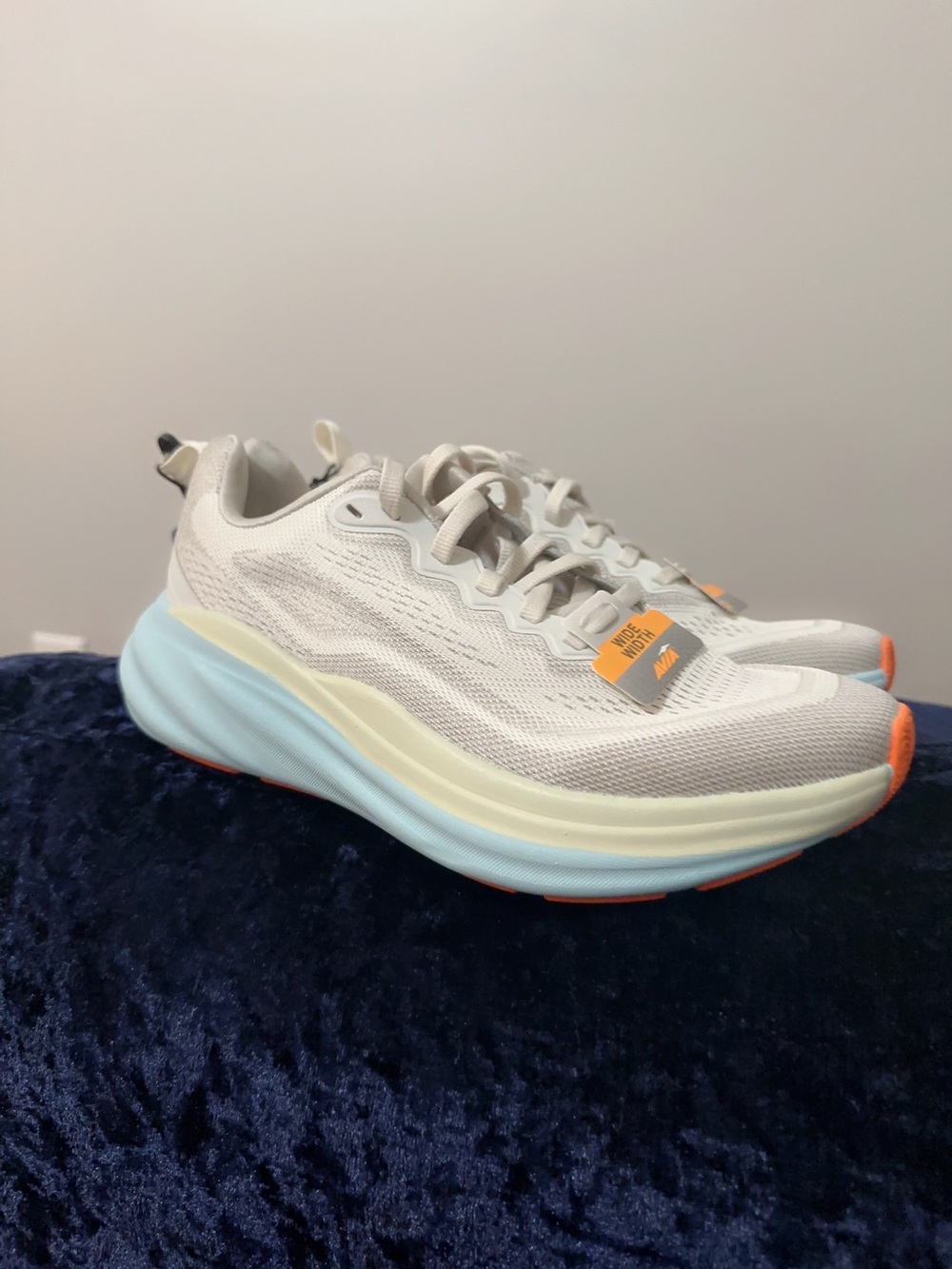 Avia Women's Comfort Performance Sneakers Grey with Blue and Yellow Acent - Picture 8 of 13